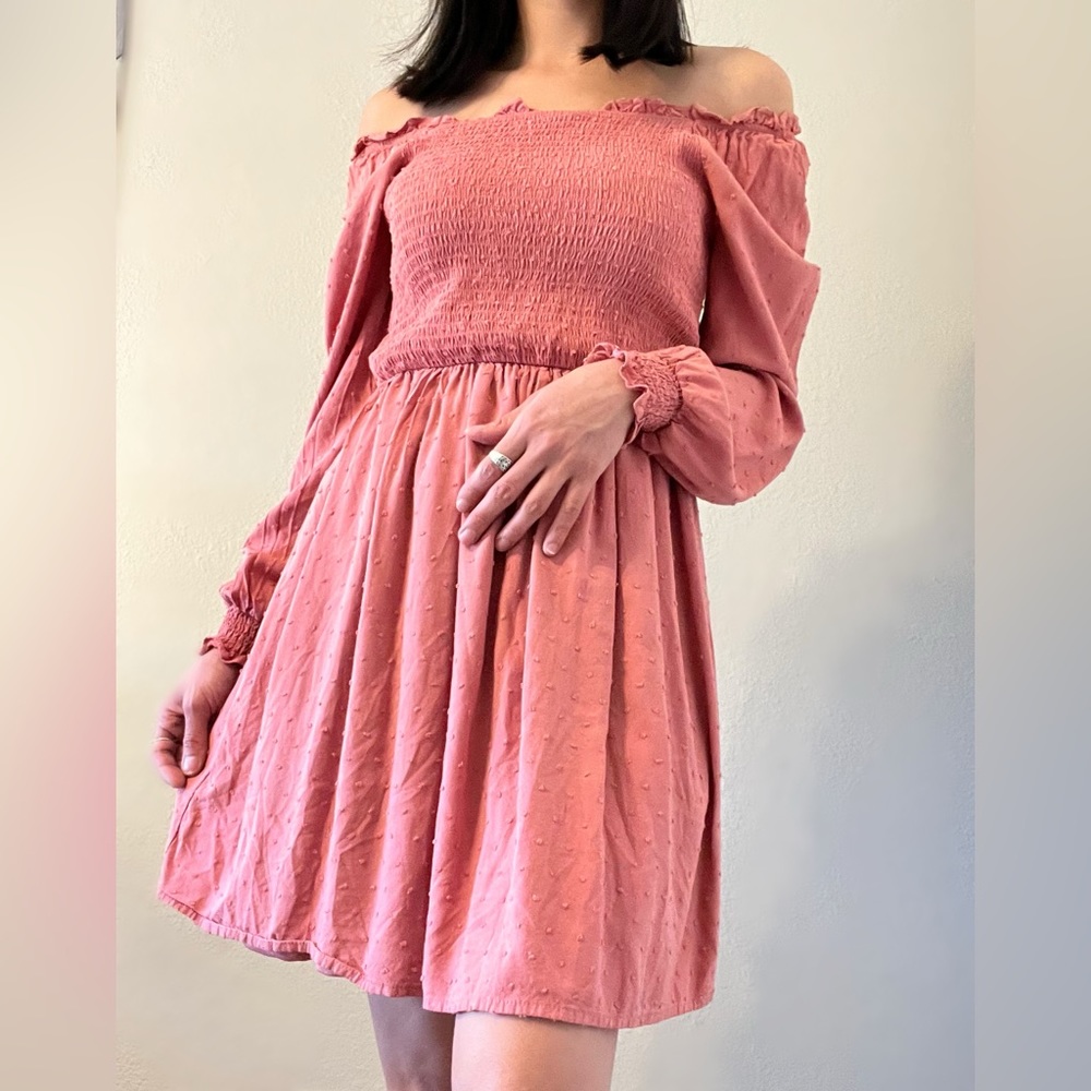 Blush Long Sleeved Dress